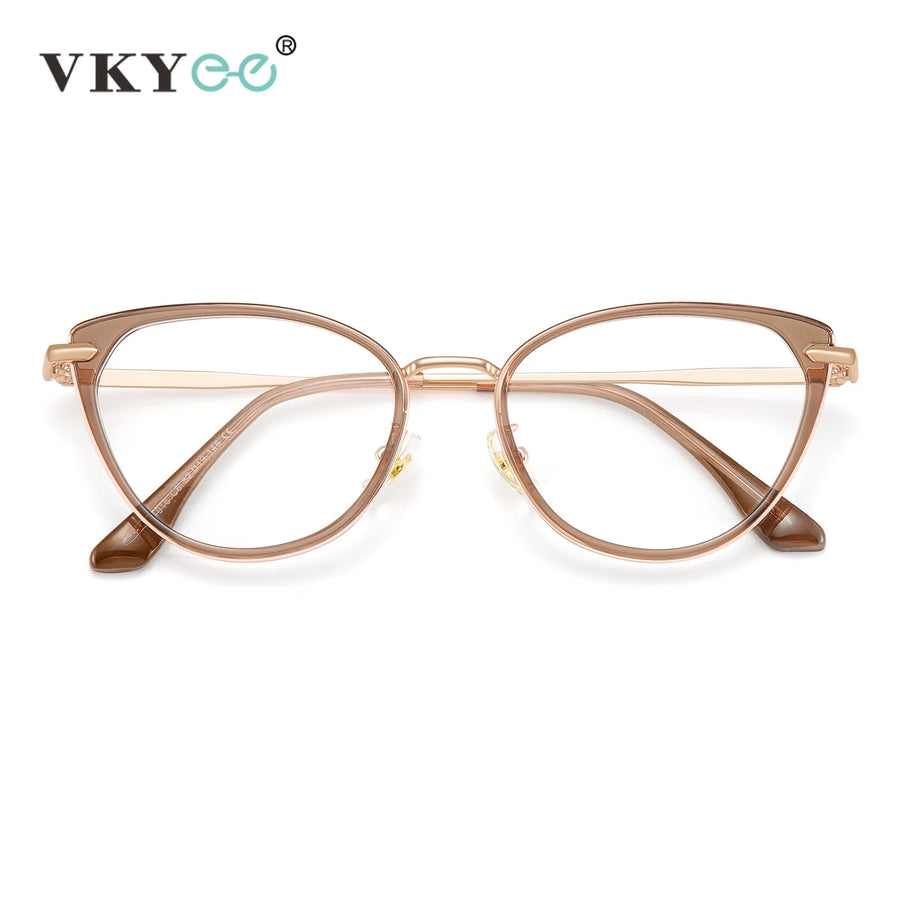 Vicky Women's Full Rim Oval Cat Eye Tr 90 Alloy Reading Glasses 41916 Reading Glasses Vicky