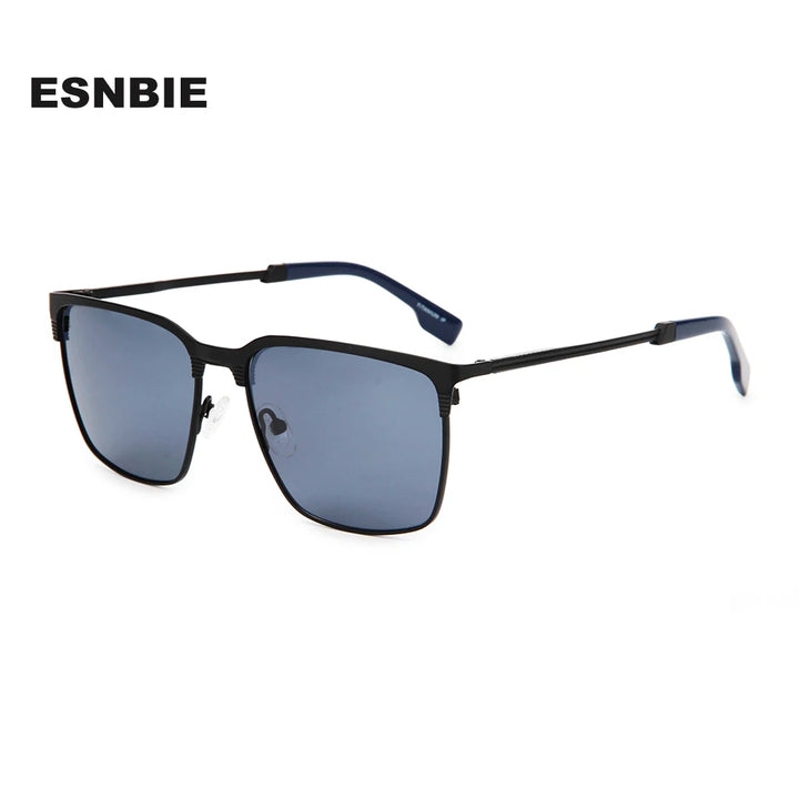 Esnbie Unisex Full Rim Square Titanium Polarized Sunglasses ST195-1