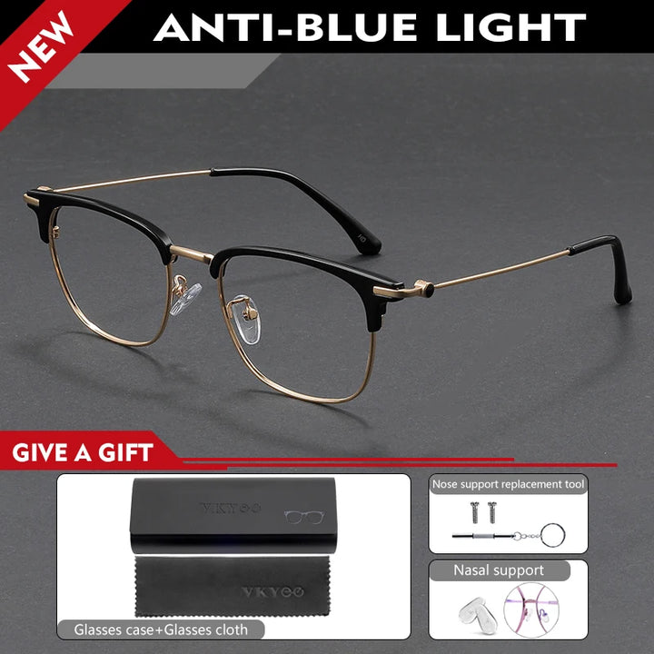 Vicky Unisex Full Rim Square Tr 90 Alloy Reading Glasses 80601