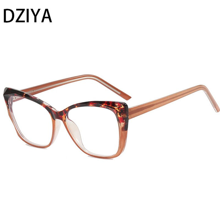Dziya Unisex Full Rim Square Cat Eye Tr 90 Titanium Presbyopic Reading Glasses 60861 Reading Glasses Dziya +25 C3 