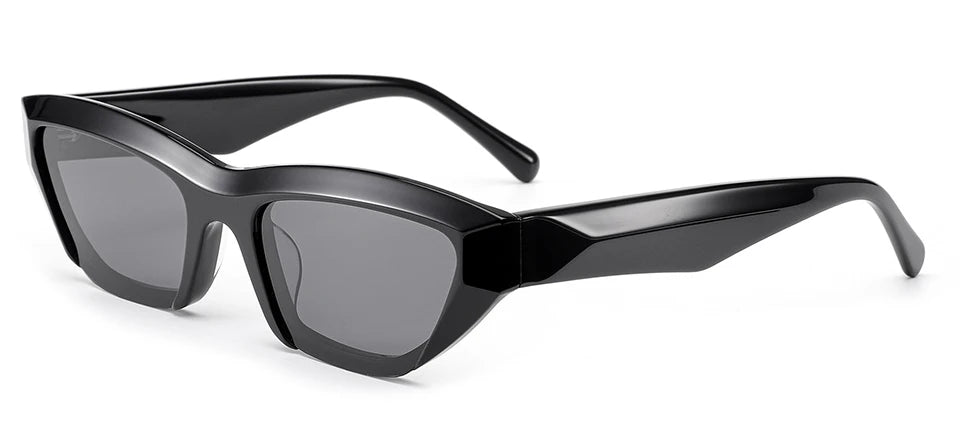 Esnbie Women's Full Rim Square Cat Eye Acetate Sunglasses 231377
