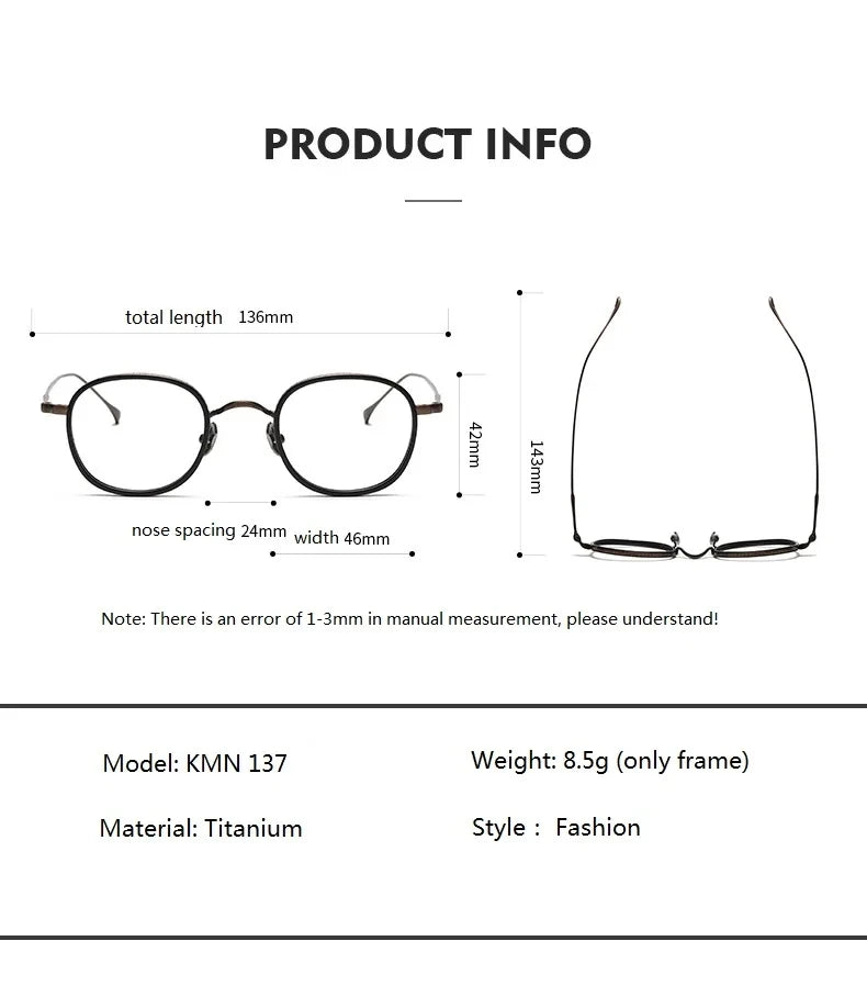 Aimee Women's Full Rim Square Acetate Titanium Eyeglasses 369137