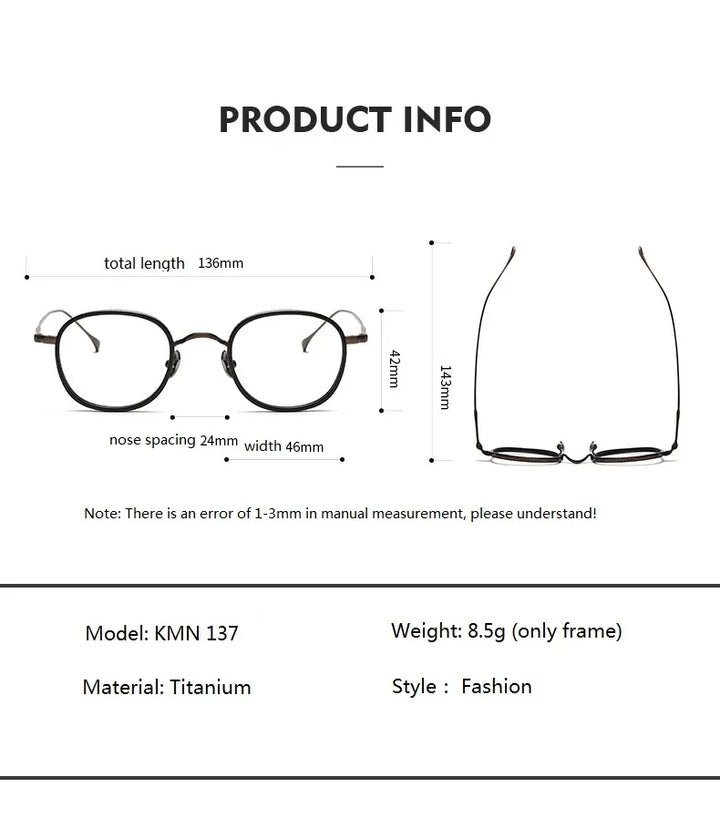 Aimee Women's Full Rim Square Acetate Titanium Eyeglasses 369137