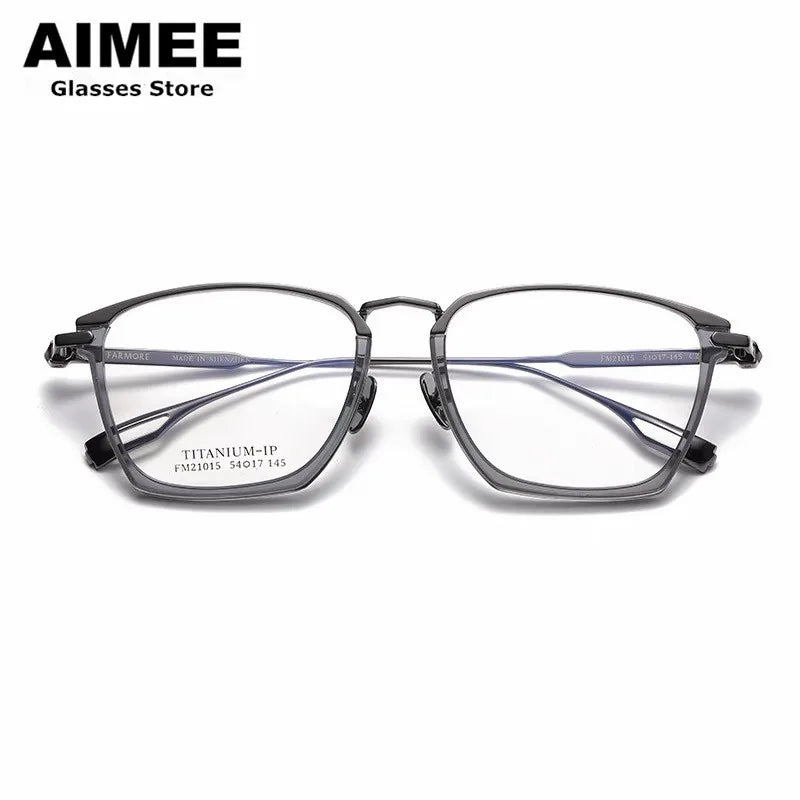 Aimee Unisex Full Rim Square Titanium Acetate Eyeglasses 21015 Full Rim Aimee   