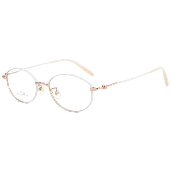 Xbora Unisex Full Rim Oval Pure Titanium Eyeglasses S7031 — view 3 | Xbora at FuzWeb