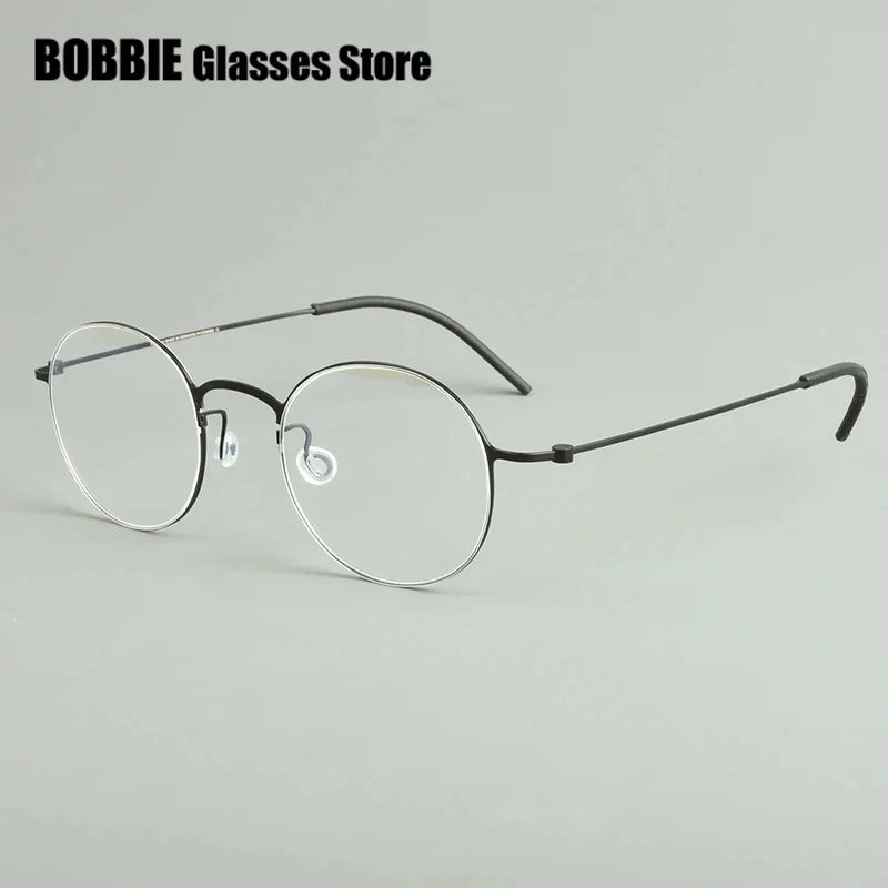 Bobbie Women's Full Rim Oval Round Screwless Titanium Eyeglasses 556473