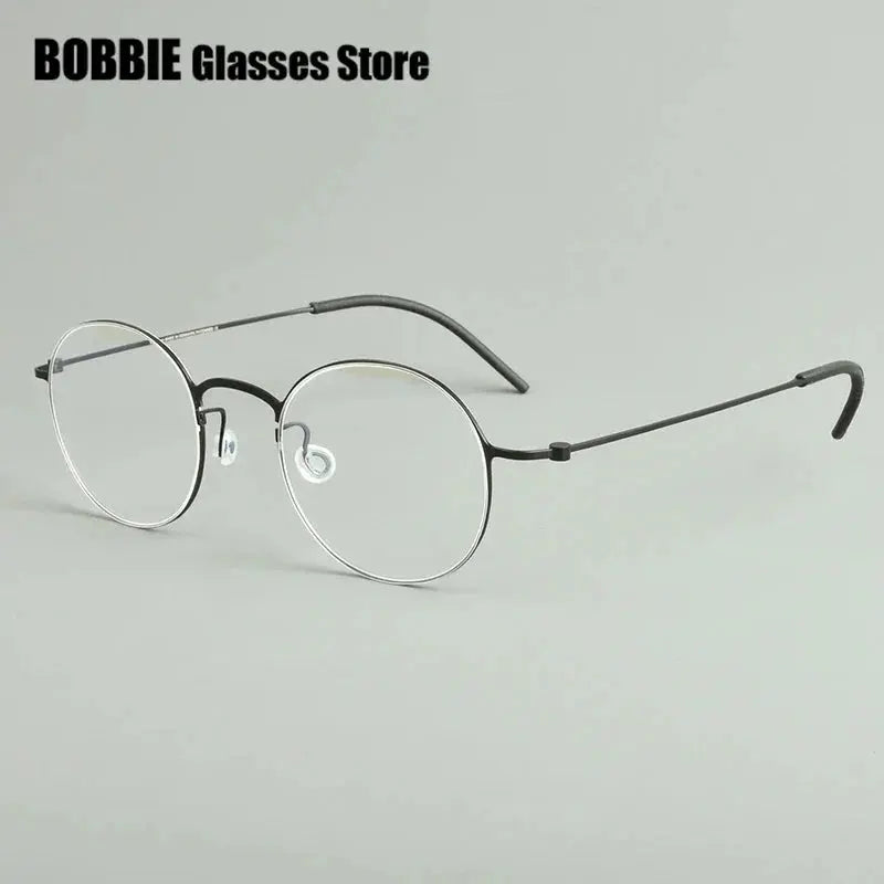 Bobbie Full Rim 55O400 Unisex Screwless Titanium Round Frames FuzWeb