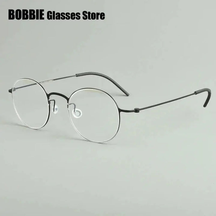 Bobbie Full Rim 55O400 Unisex Screwless Titanium Round Frames FuzWeb