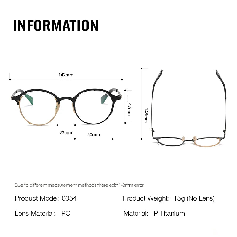 Muzz 0054 men's IP titanium prescription eyeglasses — view 2