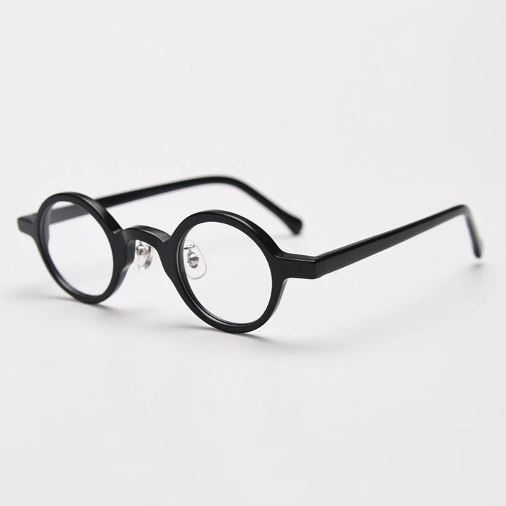 Black Mask Unisex Full Rim Round Acetate Eyeglasses BM-98650