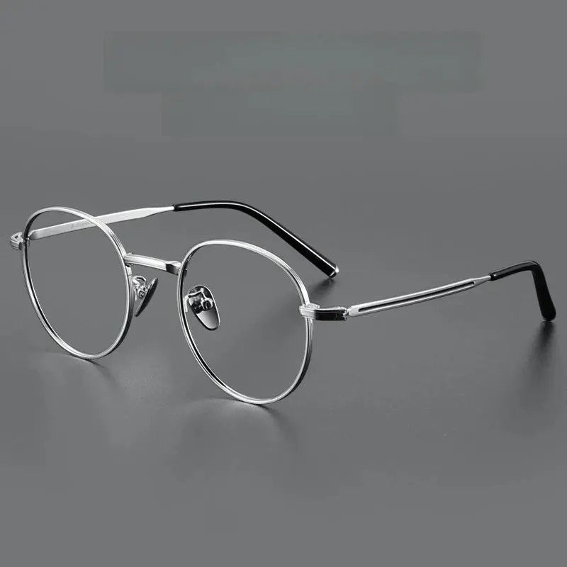 Hdcrafter Womens Full Rim Round  Titanium Frames 182000 — view 1 | Hdcrafter Eyeglasses at FuzWeb