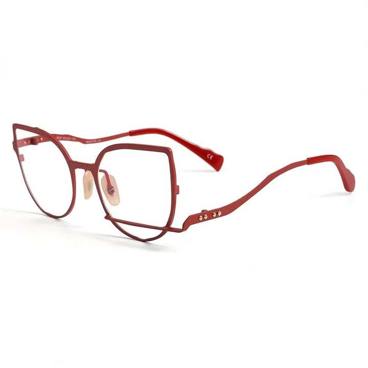 Muzz 0031-2 women's cat eye alloy prescription eyeglasses — view 6