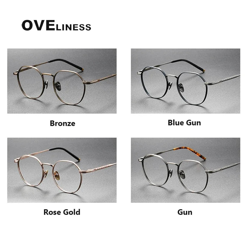 Oveliness Unisex Full Rim Oval Titanium Eyeglasses O1309 Full Rim Oveliness   