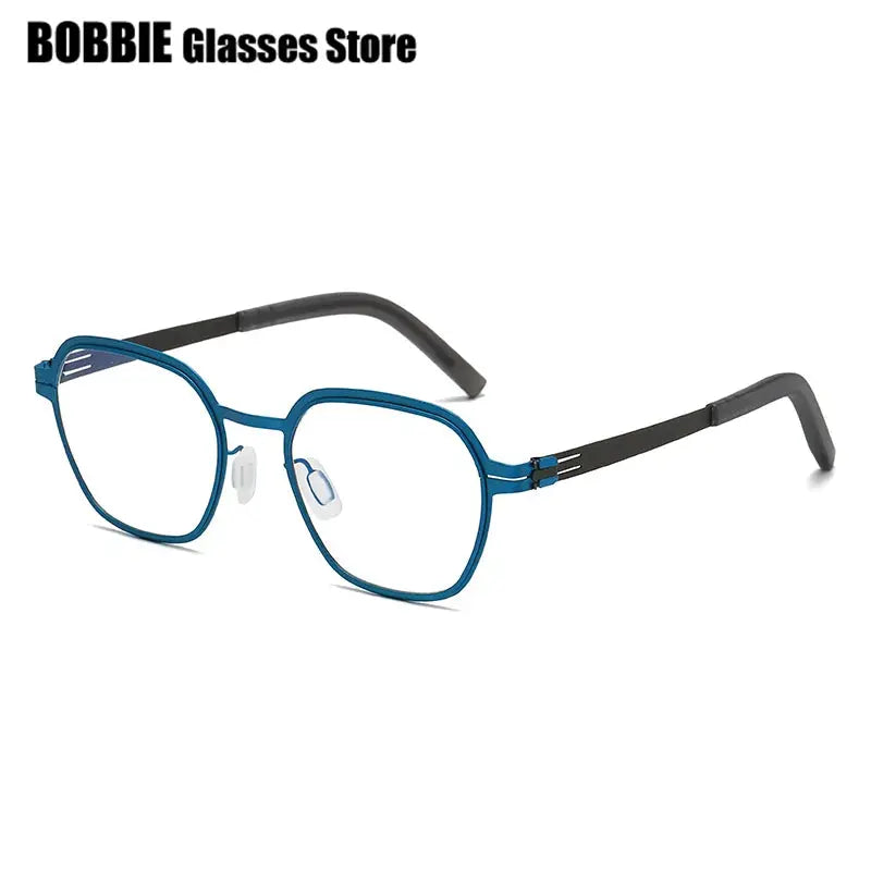 Bobbie 481646 Full Rim Women’s Polygon Stainless Steel Frames FuzWeb