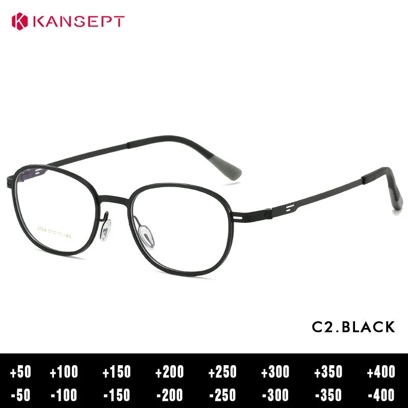 Kansept Unisex Full Rim Oval Round Steel Reading Glasses 72004