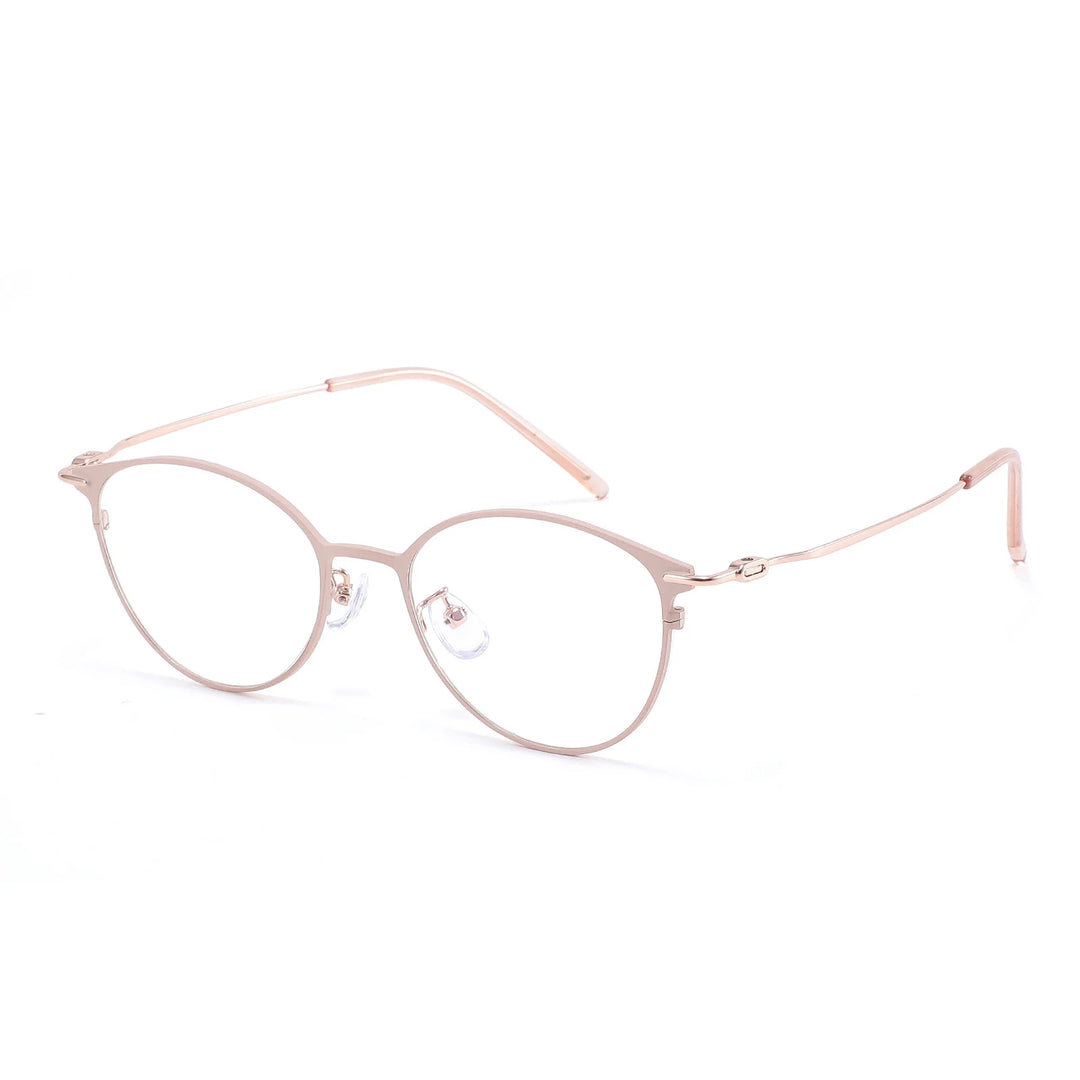 Yimaruili Unisex Full Rim Cat-Eye Pure Titanium Eyeglasses 23049 — view 4 | Yimaruili at FuzWeb