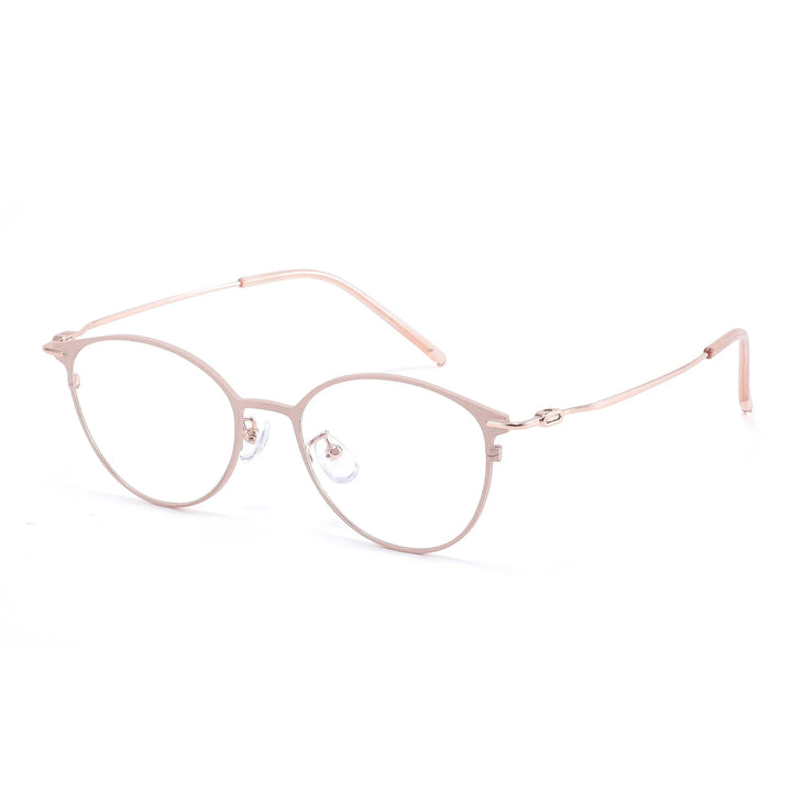 Yimaruili Unisex Full Rim Cat-Eye Pure Titanium Eyeglasses 23049 — view 4 | Yimaruili at FuzWeb