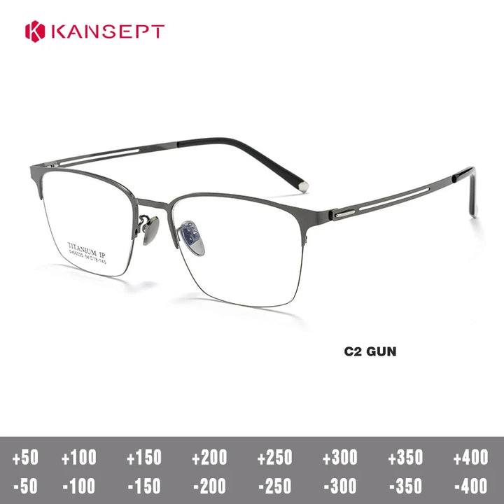 Kansept Unisex Full Rim Square Alloy Reading Glasses 60625