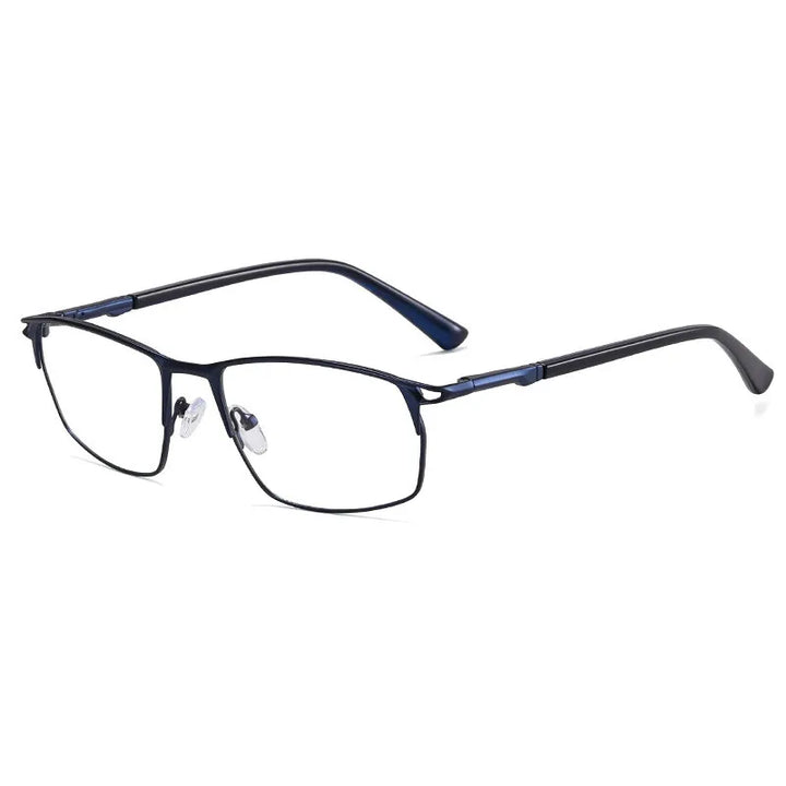 CCspace Unisex Full Rim Irregular Square Alloy Eyeglasses 301402 Full Rim CCspace Blue  