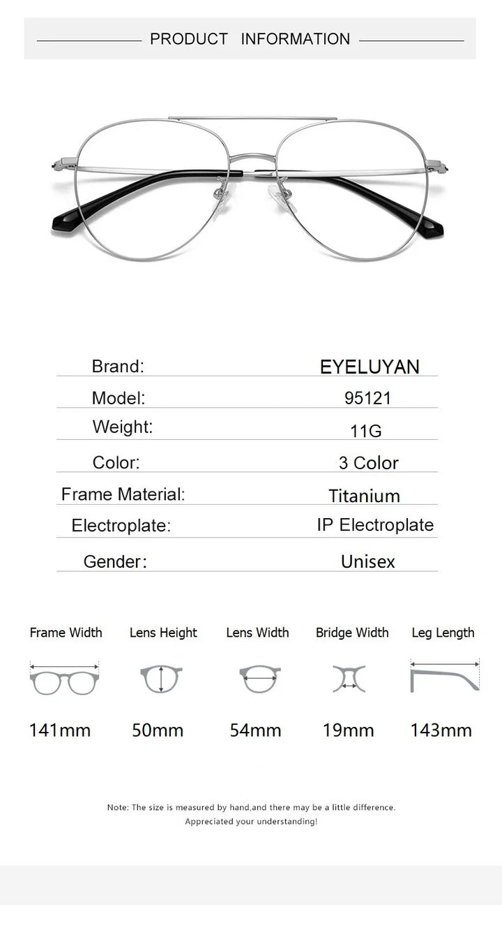 Eleccion Unisex Full Rim Oval Titanium Eyeglasses 495121 Full Rim Eleccion