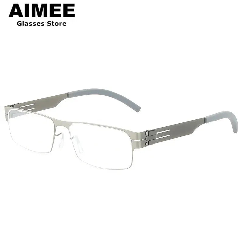 Aimee Women's Full Rim Square Screwless Steel Eyeglasses 13517 Full Rim Aimee   