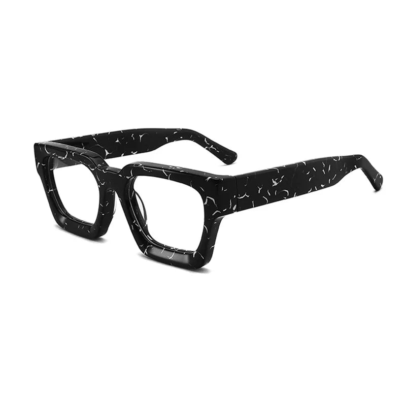 CCspace Women's Full Rim Big Brow Line Polygon Acetate Reading Glasses 802605