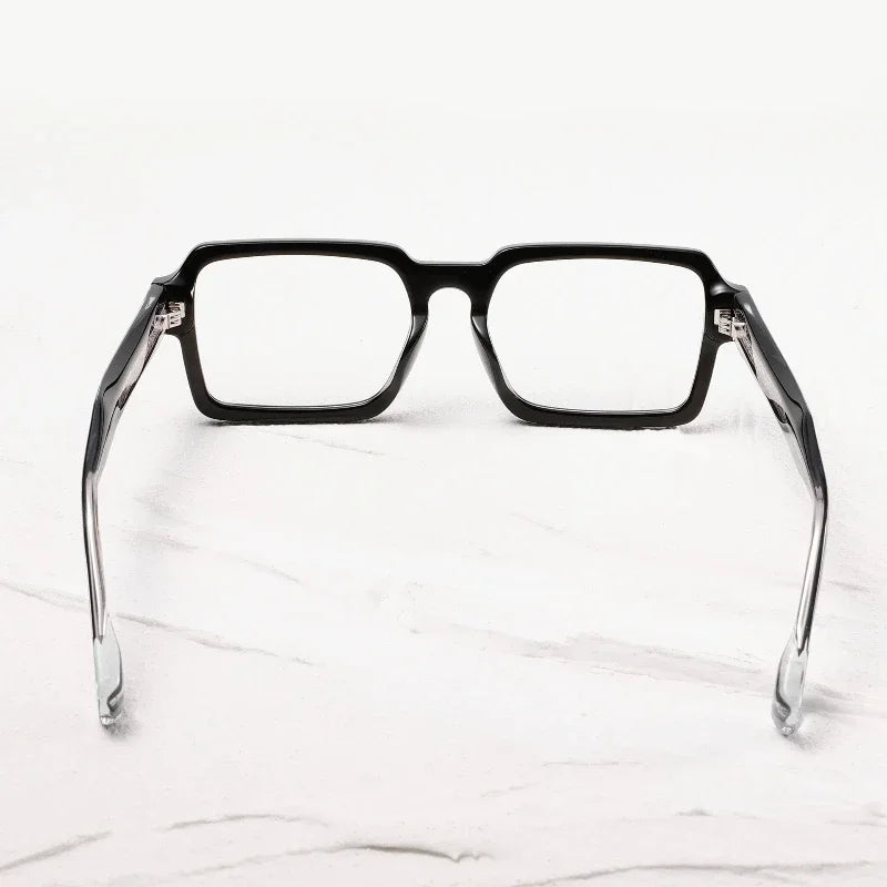 Aror Unisex Full Rim Brow Line Square Acetate Eyeglasses 942781 Full Rim Aror