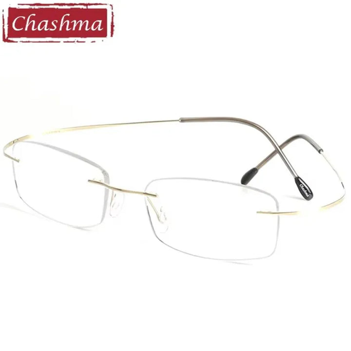 Chashma Unisex Rimless Square Titanium Reading Glasses 887044