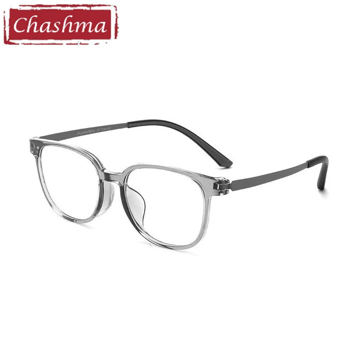 Chashma Ottica Unisex Youth's Full Rim Square Tr 90 Titanium Eyeglasses 99905 Full Rim Chashma Ottica Black 1  