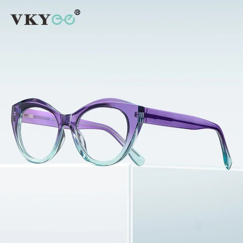 Vicky Women's Full Rim Oval Cat Eye Tr 90 Alloy Reading Glasses 2168 Reading Glasses Vicky   