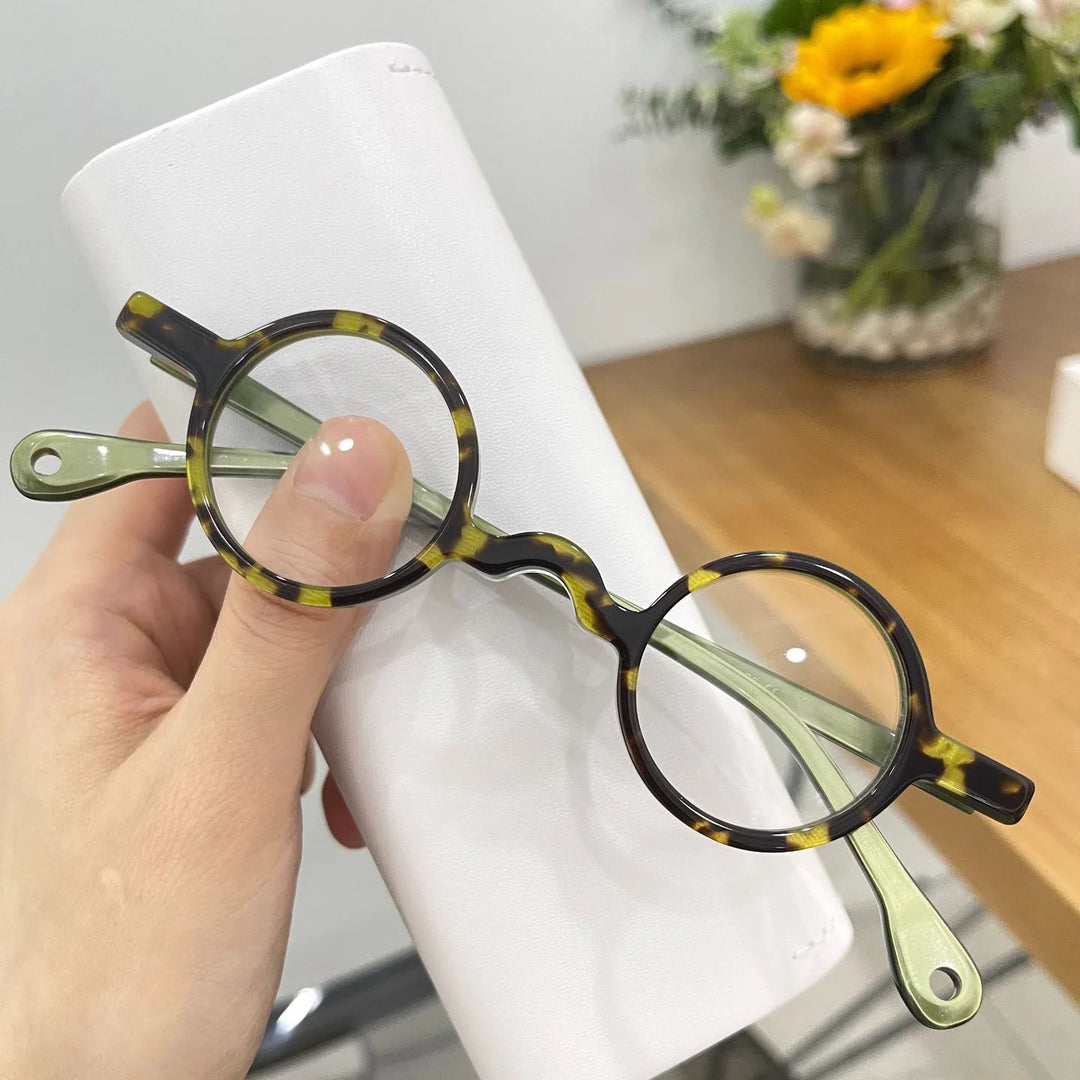 Cubojue Women's Full Rim Round Acetate Reading Glasses 13835