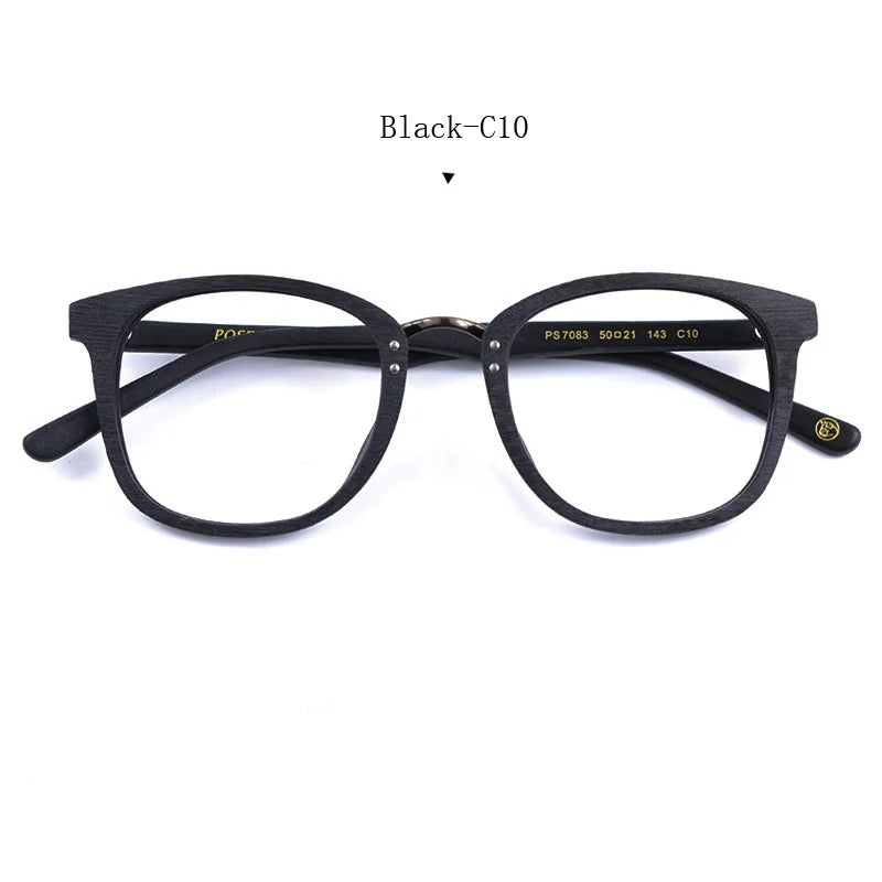 Hdcrafter Unisex Full Rim Round Acetate Titanium Frames 708300 — view 3 | Hdcrafter Eyeglasses at FuzWeb