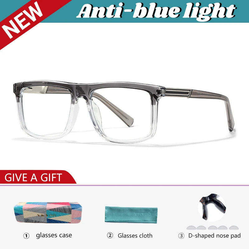 Vicky Unisex Full Rim Square Tr 90 Alloy Reading Glasses 660028