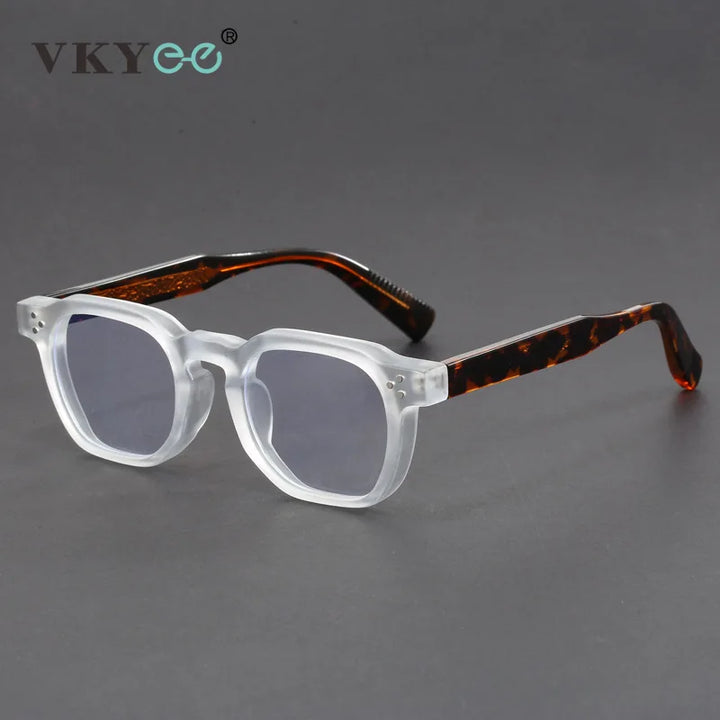 Vicky Unisex Full Rim Square Brow Line Acetate Reading Glasses 527499