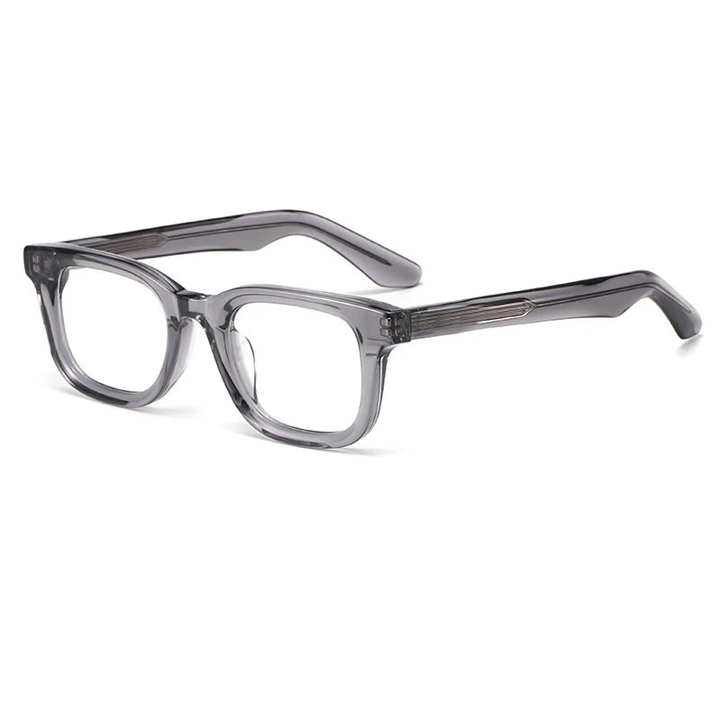 Yimaruili Unisex Full Rim Square Thick Acetate Alloy Eyeglasses 422127