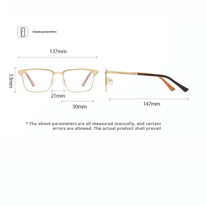 Xbora Women's Full Rim Square Titanium Eyeglasses Clip On Sunglasses 70447