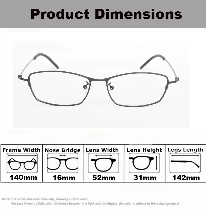 Aimee Unisex Full Rim Rectangle Square Titanium Eyeglasses 14509 Full Rim Aimee   