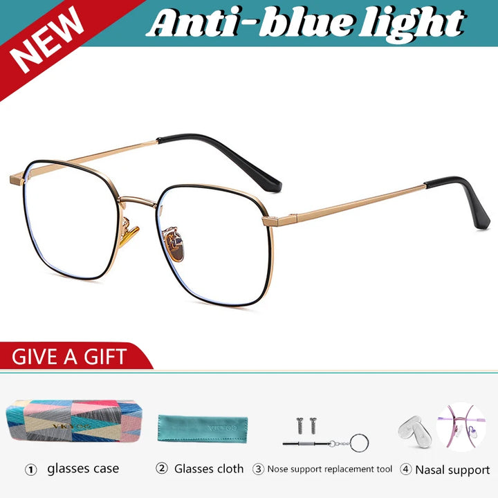 Vicky Women's Full Rim Polygon Square Steel Reading Glasses 618322