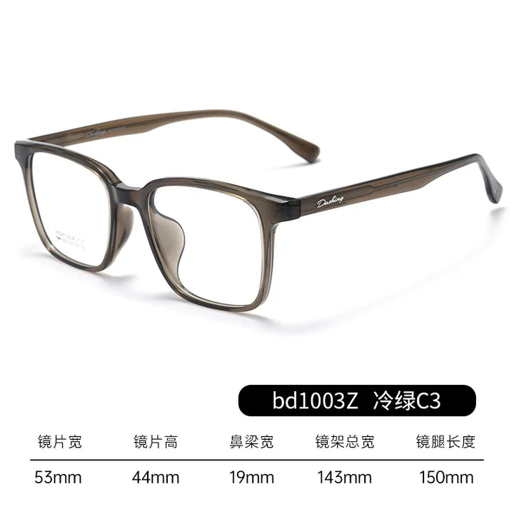 Bclear Unisex Full Rim Square Tr 90 Titanium Eyeglasses 541003