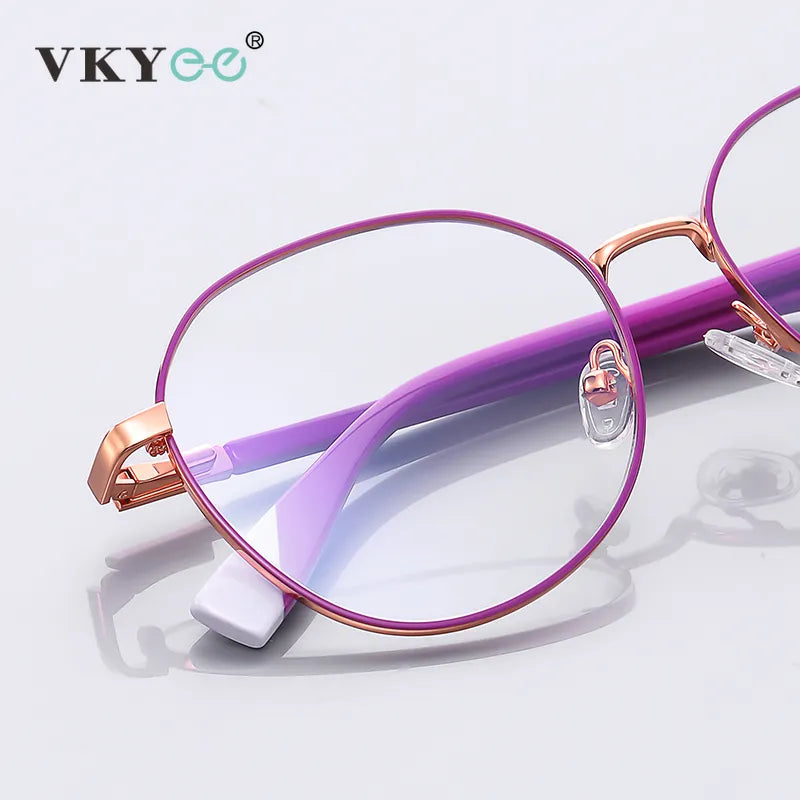 Vicky Women's Full Rim Round Alloy Reading Glasses 3029 Reading Glasses Vicky   