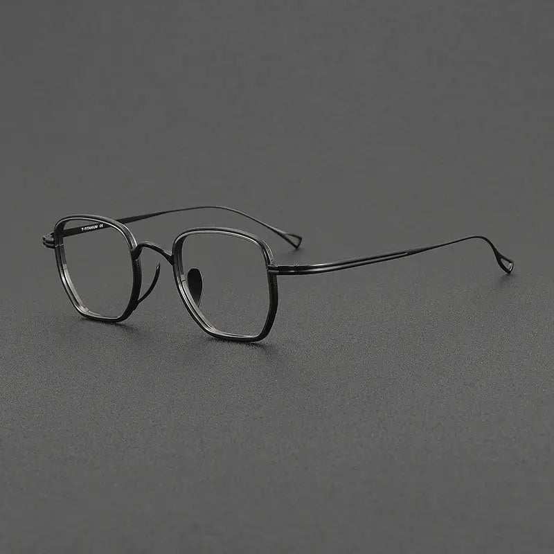 Aror Unisex Full Rim Polygon Square Titanium Eyeglasses 631233.