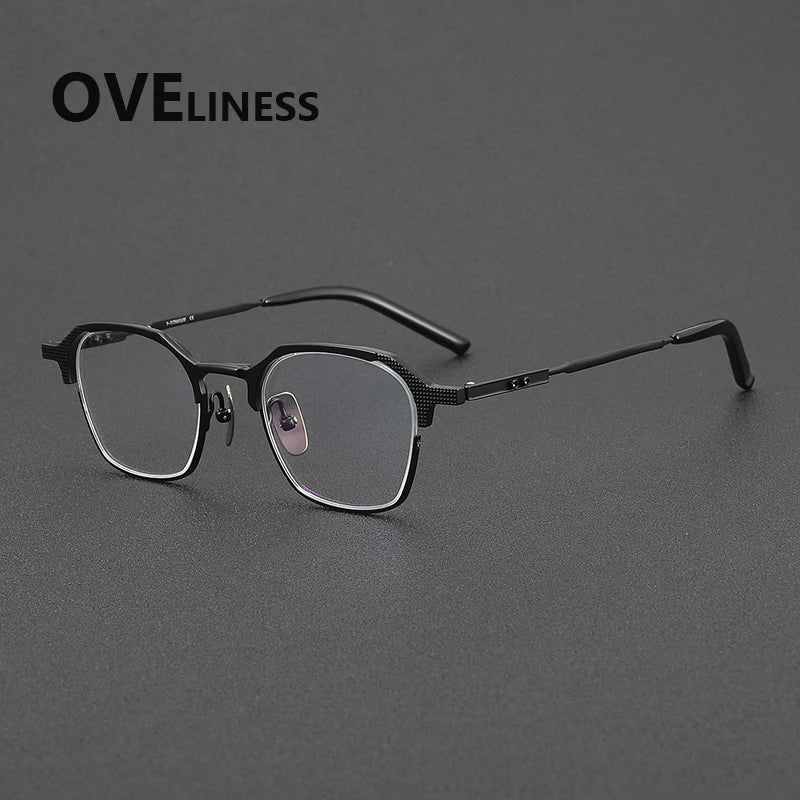 Oveliness Unisex Full Rim Round Titanium Acetate Eyeglasses 32204