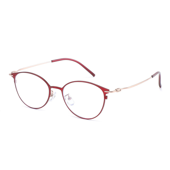 Yimaruili Unisex Full Rim Cat-Eye Pure Titanium Eyeglasses 23049 — view 3 | Yimaruili at FuzWeb