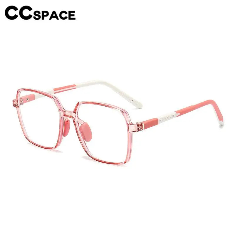 CCspace Unisex Children's Full Rim Square Tr 90 Titanium Eyeglasses 57511 Full Rim CCSpace   