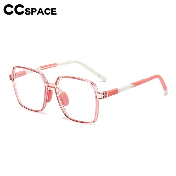 CCspace Unisex Children's Full Rim Square Tr 90 Titanium Eyeglasses 57511 Full Rim CCSpace   