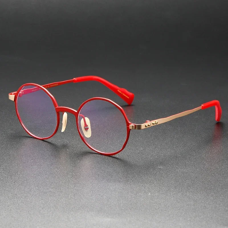 Aror Women's Full Rim Round Titanium Eyeglasses 59612