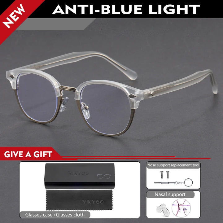 Vicky Unisex Full Rim Round Tr 90 Titanium Reading Glasses 10306