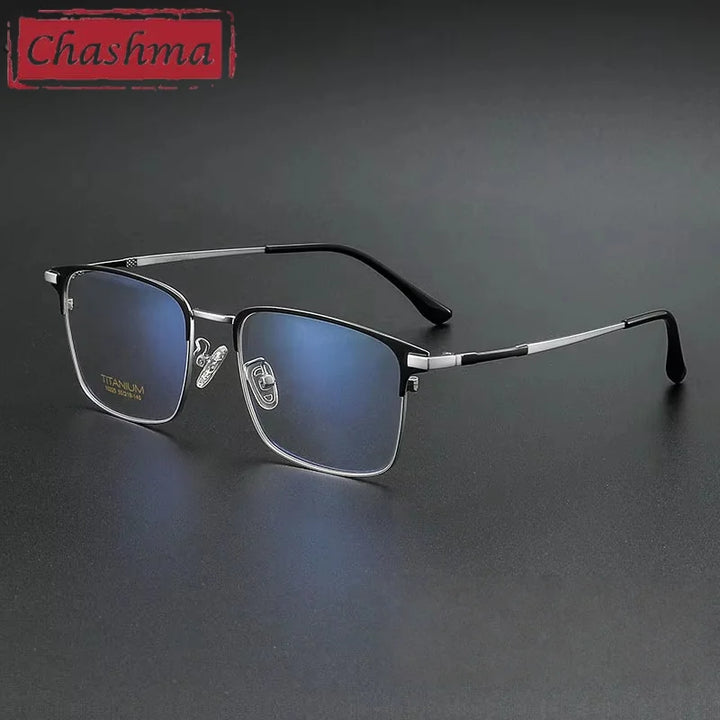 Chashma Men's Full Rim Square Titanium Eyeglasses 710225.