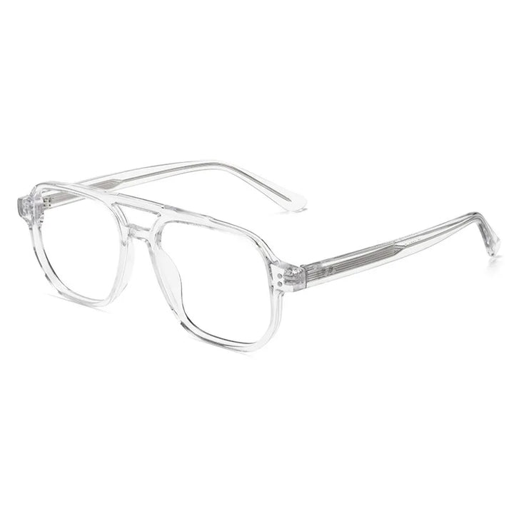Xbora Unisex Full Rim Square Double Bridge Acetate Eyeglasses 741001
