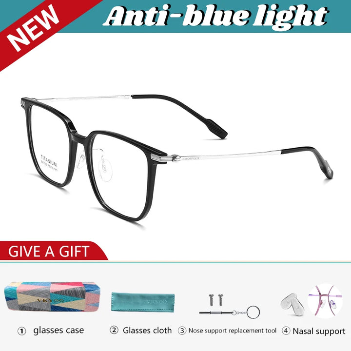 Vicky Unisex Full Rim Square Tr 90 Titanium Reading Glasses 623006